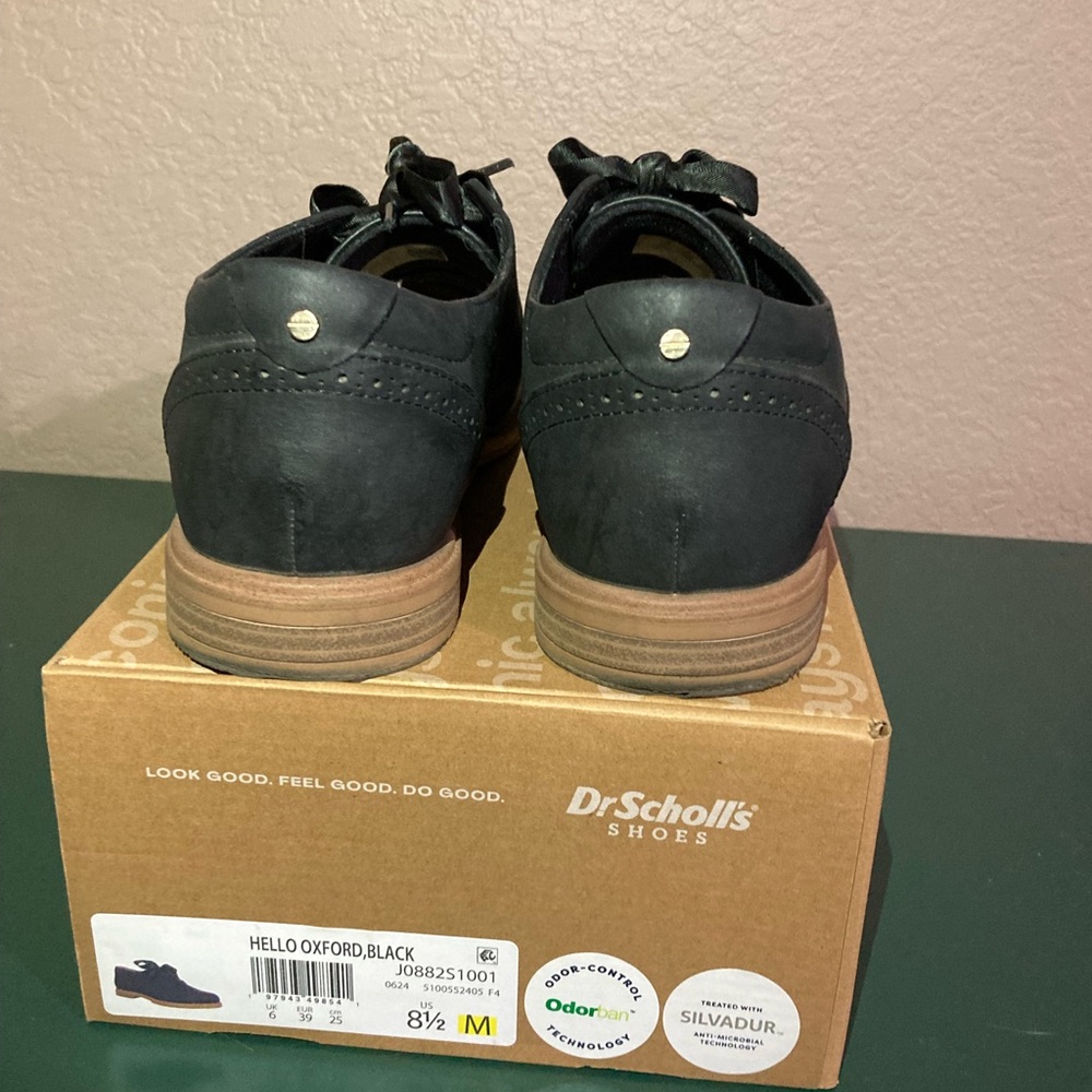 Dr. Scholl's Black Men's Oxford Lace-Up Shoes
